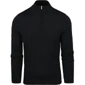 Suitable Merino Half Zip Sweater Black Noir taille L