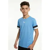 Puma T-Shirt fonctionnel 'TeamRise' azur / noir / blanc