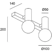 LEDS-C4 Bain IP44 Mist Double E14 7W