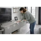 AEA Modernes Graues TV-Lowboard Exklusiver TV-Schrank Wohnzimmer Möbel