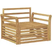 vidaXL Canapé d'extérieur en bois massif d'acacia blanc