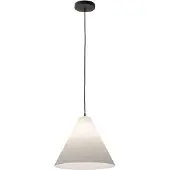FABAS LUCE Suspension Conique, Métal Et Plastique D'Origine Végétale, Douille E27, Ip20, Blanc, Diamètre 315 Mm. Luminaire Design Moderne Pour Votre Décoration.