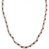 Luxenter Collier en perle blanche avec finition en or jaune 18 carats - Zawind