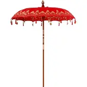 Syfax Parasol balinais rouge 185 x 185 x 260 cm