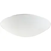 FABAS LUCE Plafonnier Pandora E27 2X75W En Métal Et Verre Soufflé Blanc, Diamètre 460 Mm, Compatible Smart Luce -