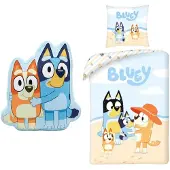 Blueys Housse de couette + taie d'oreiller Bluey