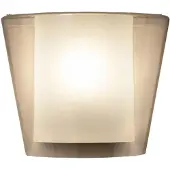 FABAS LUCE Applique Murale Viki En Métal Et Verre Ambré, E27 40W, Design Élégant, Usage Intérieur Ip20, 28,5 X 14,5 X 23,5 Cm, Luminaire Intérieur Classe 1.