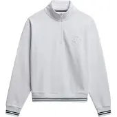 Superdry Femme Pull Country Club à Demi-zip Embossé White Taille: 36