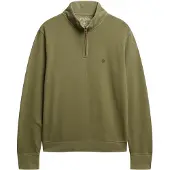 Superdry Homme Sweatshirt Essentiel Classique Demi-zip Khaki Taille: L