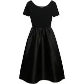 Superdry Lbd Woven Mix Short Sleeve Midi Dress Noir S Femme