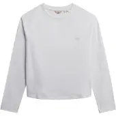 Superdry Femme T-shirt Essential Logo à Manches Longues White Taille: 40