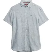 Superdry Emb Vacation Linen Short Sleeve Shirt Gris S Homme