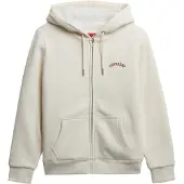 Superdry Borg Lined Full Zip Sweatshirt Blanc M Femme