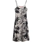 Superdry Robe d’été gris / noir / blanc cassé