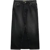 Superdry pour femme. W7210339A Jupe longue noire (32), Casuel, Coton, Denim
