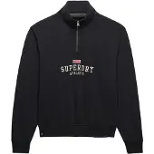 Superdry pour femme. W2012618A Sweatshirt Athletic Essential navy (M), Casuel, Coton, Marine