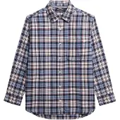 Superdry Check Flannel Boyfriend Long Sleeve Shirt Bleu XS Femme