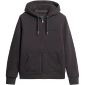 Superdry pour femme. W2012323A Sweat à capuche Borg Lined Ziphood en noir (L), Casuel, Coton