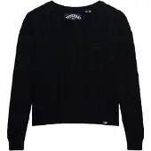 Superdry pour femme. W6110685A Essentials Pull slim marine (XS), Casuel, Acrylique