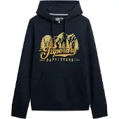Superdry Outfitters Hoodie Bleu S Homme