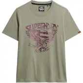Superdry American Eagle Short Sleeve T-shirt Vert M Femme