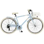 Via Veneto Bici City Bike Milano Man 28 pouces 6 vitesses Bleu clair Pariolino Taille 54