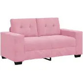 vidaXL Ensemble de canapés 3 pièces Rose 221 x 80 x 80 cm Samt