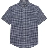 Superdry pour homme. M4011108A Chemise Preppy en popeline bleue (M), Casuel, Coton, Manche courte