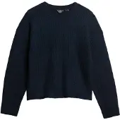 Superdry pour femme. W6110579A Pull brossé noir (16), Casuel, Acrylique