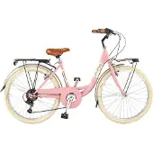 VELOmarche Via Veneto - Vélo pour fille Giuly Lady 24" 6 vitesses, taille 38, rose Diva