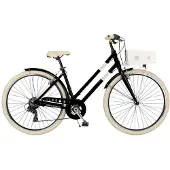Via Veneto Bici City Bike Milano Lady 28” 6 vitesses Noir Poudre de café (mat)