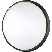 FABAS LUCE Plafonnier Led Olly En Aluminium Noir Et Polycarbonate 23 W 2700 Lm 3000 K Ip54, Design Moderne, Code Produit 3315-61-101