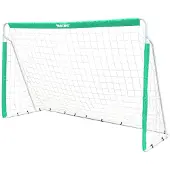 MUWO Cage de football en acier 240 x 150 cm vert/blanc