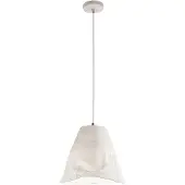 FABAS LUCE Suspension Crumple En Céramique Blanche Et Métal, Douille E27, Design Élégant Et Moderne, Idéale Pour L'Éclairage Intérieur