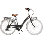 Via Veneto Vélo de ville Nuvò Lady 26" 6 vitesses Noir Poudre de café (mat)