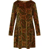 Usha Robe safran / vert / rouge