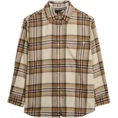 Superdry Chemisier beige / noisette / rouge vif / noir