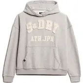 Superdry Femme Sweat à Capuche OverTaille à Motif Appliqué Athletic Essentials Gris Taille: 40