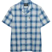Superdry pour homme. M4011139A Cabana Check Shirt blue (XXL), Bleu, Casuel, Coton, Manche courte
