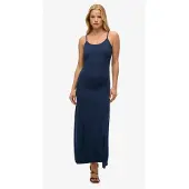 Superdry Athletic Essential Jersey Maxi Cami Sleeveless Dress Bleu L Femme