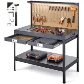 Vevor Établi Atelier Garage en Bois Massif 1200 mm