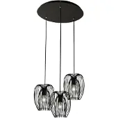 FABAS LUCE Suspension Camp En Métal Noir Ø500 Mm, Design Moderne Et Structure Élégante Pour Éclairage Intérieur, Classe 1 Ip20