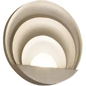 FABAS LUCE Applique Murale Led Intégrée Sunrise 29 W 3240 Lm 3000 K Or Mat - Structure En Aluminium Moulé Sous Pression Ip20 Design Moderne Et Élégant