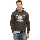Superdry Black Skull Hoodie Marron M Homme