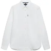 Superdry Essentials Oxford Long Sleeve Shirt Blanc L Homme