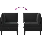 vidaXL Canapé avec rangement, velours noir