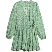 Superdry Robe écru / vert chiné
