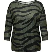 ONLY Carmakoma T-shirt 'CARAlba' olive / noir
