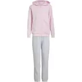 Adidas Survêtement 'ESSENTIALS' gris chiné / rose / blanc