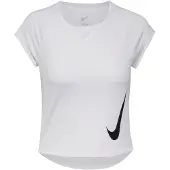 Nike T-shirt fonctionnel 'TEMPO SWOOSH' noir / blanc
